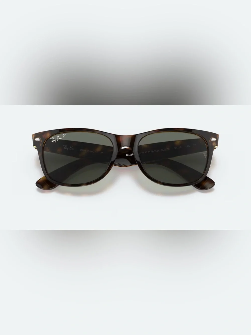 Ray-Ban Tortoiseshell Frame Sunglasses with Green Lenses